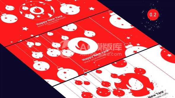 29798快乐新年标志2 AE模版