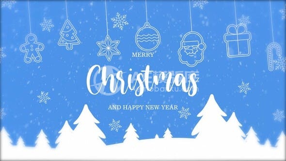 29800快乐圣诞节开场AE模版