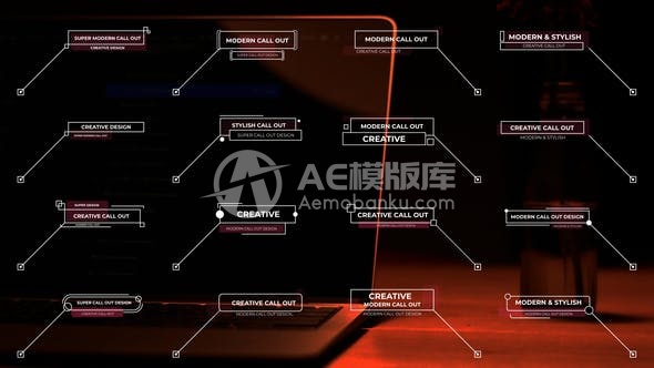 29804现代标注 AE模版