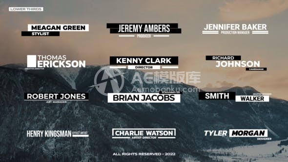 29808极简下排字 | After Effects AE模版