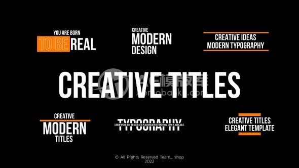 29810创意标题 | 后期特效 AE模版