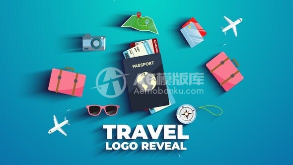 29833旅行标志展示（AE模版）