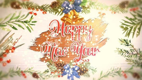 29838新年祝福标题- AE模板