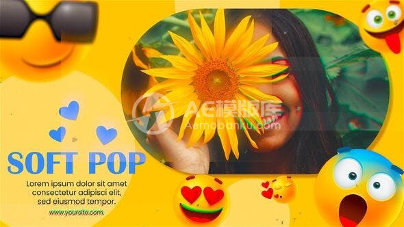 29848表情符号分享的幻灯片 AE模版