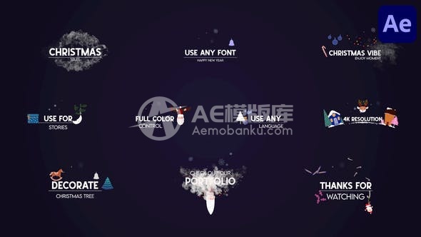 29864圣诞节标题（AE模版）