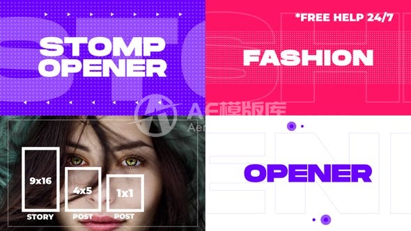 29872简约清新踩踏效果 AE模版