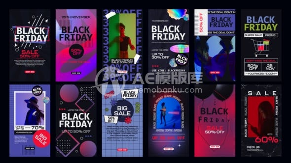 29880黑色星期五Instagram故事 AE模版