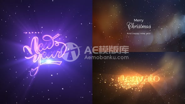 29895圣诞和新年标志展示【AE模版】