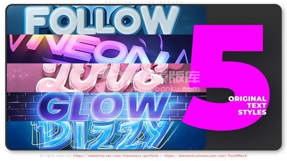 29907原创文字样式 – 迷你套件 AE模版