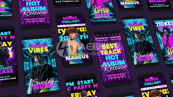 29911音乐卷轴 AE模版