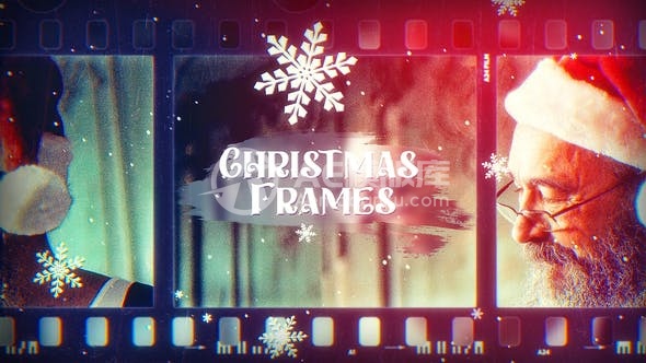 29920曝光胶片框架 // 圣诞幻灯片 AE模版