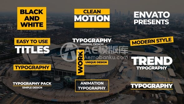 29924排版标题 AE模版