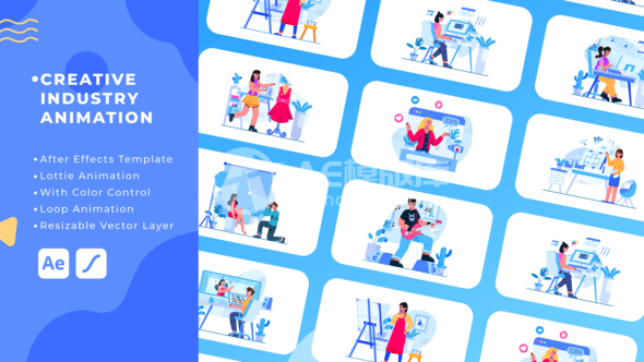 29950创意行业动画 | After Effects AE模版