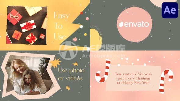 29962圣诞问候幻灯片 | Adobe After Effects AE模板