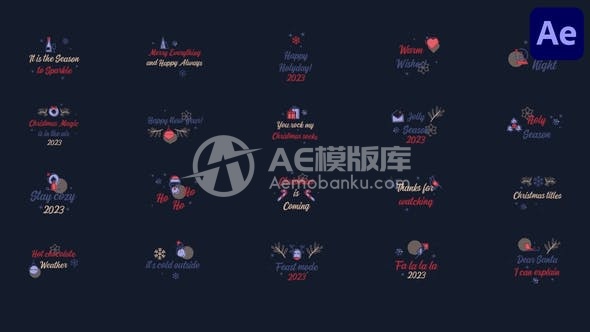 29963圣诞节设计标题模板（Adobe After Effects AE模版）