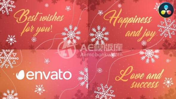 29965圣诞节的祝福（适用于DaVinci Resolve）