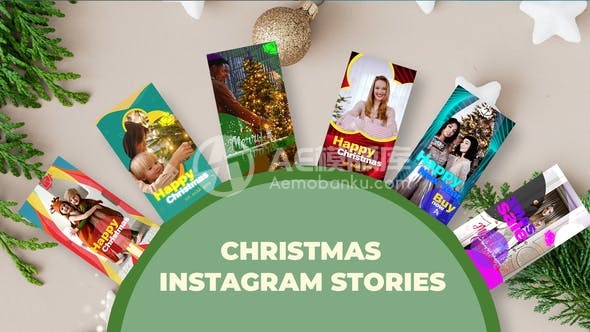 29975圣诞节的Instagram故事 AE模版