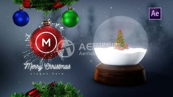 29977圣诞独特标志揭示 AE模版