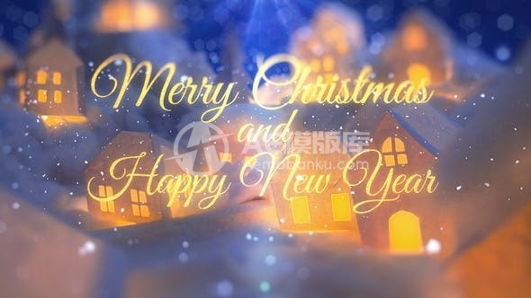 29984微型圣诞节和新年祝福 AE模版