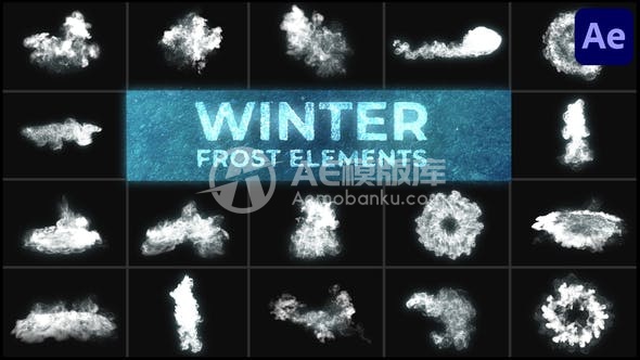 29993冬季冰霜元素 – Adobe After Effects模版