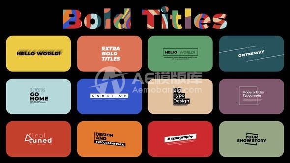 30012粗体标题2.0 | Adobe After Effects AE模版