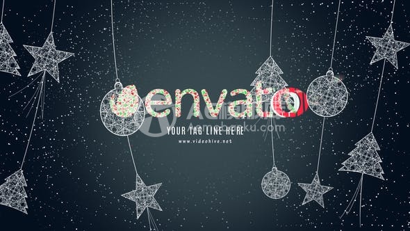 30015圣诞节商标揭示AE模版