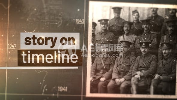 30023时间线上的故事 AE模板