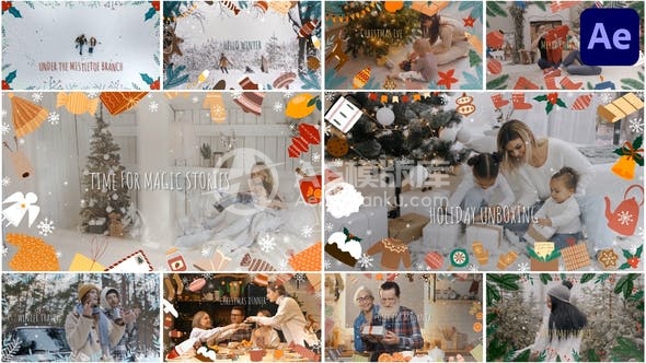 30035圣诞相框 | After Effects AE模版