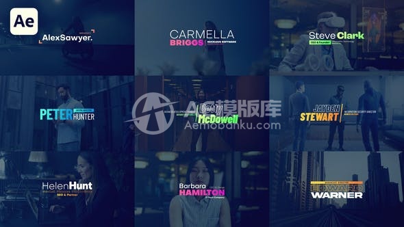 30057特别的字幕层效果AE模版