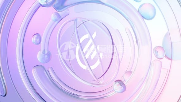 30066泡泡玻璃Logo揭示三维动画 AE模版
