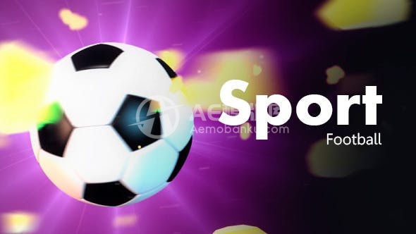 30080运动足球 AE模版