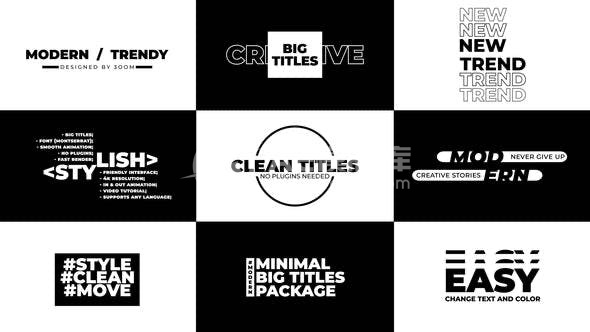 30082大字标题 1.0 | Adobe After Effects AE模版