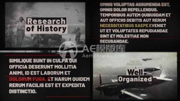 30095历史的研究 AE模板
