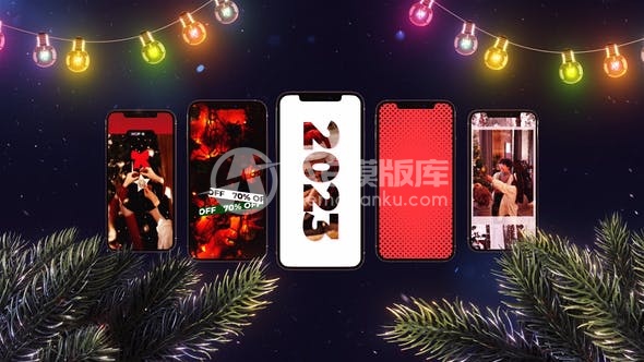 30096圣诞节Instagram故事 AE模版