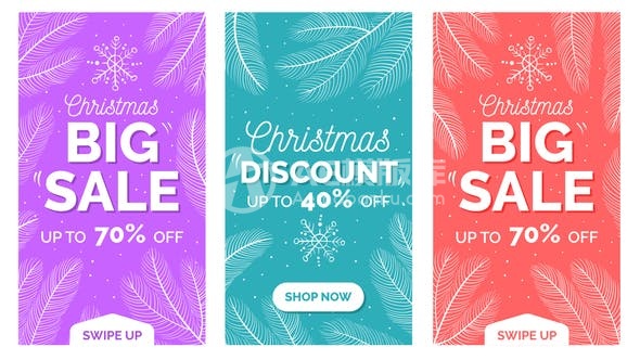 30097圣诞故事合集10个（AE模版）