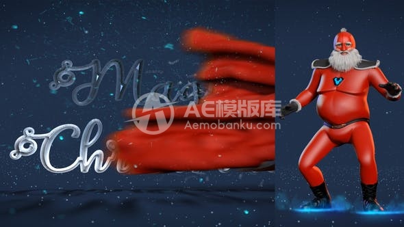30101与魔法圣诞老人一起的圣诞节 AE模版