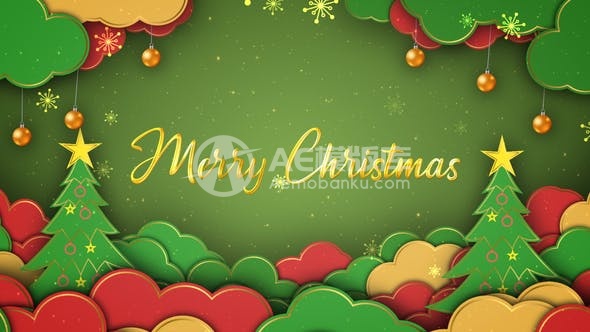 30117圣诞快乐开场 AE 模版