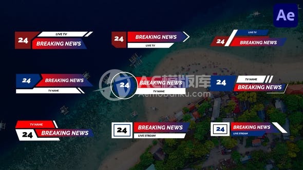 30119突发新闻字幕 | Adobe After Effects模板