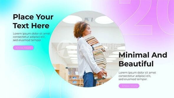 30134最新设计的极简幻灯片制作模版（AE模版）