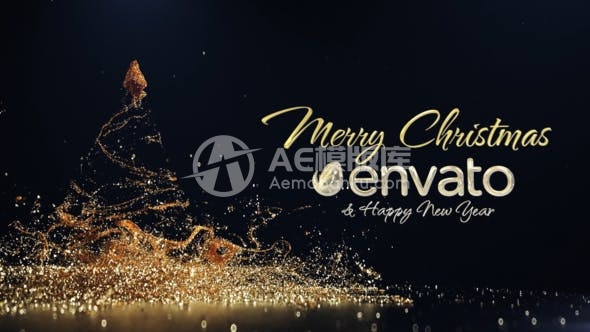 30136圣诞节标志揭示 AE模版