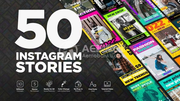 30143时尚Instagram故事 AE模板