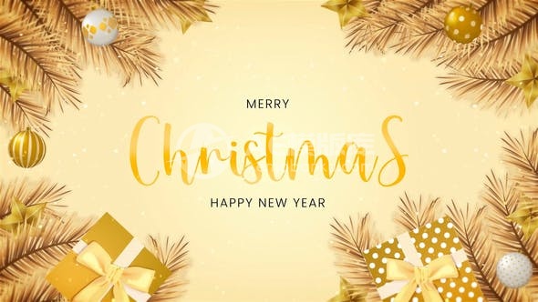 30152圣诞快乐片头AE模版