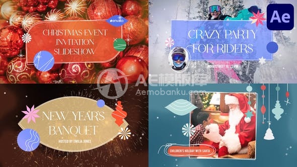 30159圣诞活动邀请幻灯片秀 | Adobe After Effects AE模版