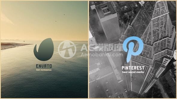 30163经典刷子标志揭示者 AE模版