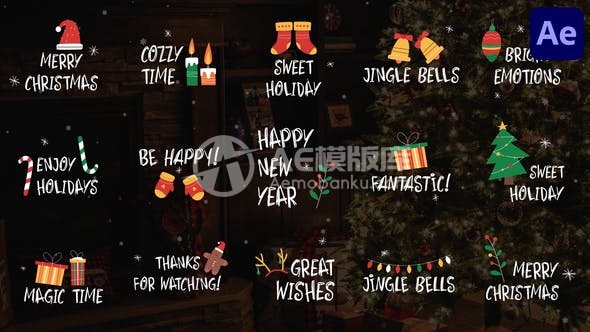 30182圣诞漫画标题 – AE模版