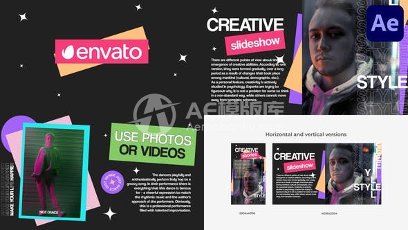 30198时尚丰富多彩的幻灯片制作模板（适用于Adobe After Effects）