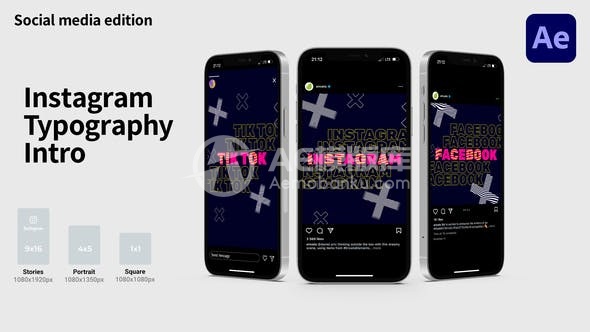 30204Instagram排版视频引言 |短片/Reels / Tik Tok AE模版