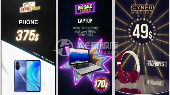 30215社交媒体促销推广包 AE模版