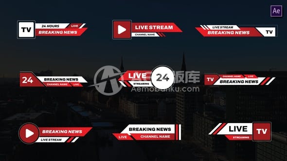 30217新闻标题-小字幕 AE模版