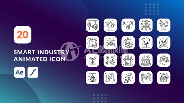 30223智能工业动画图标 | Adobe After Effects模版